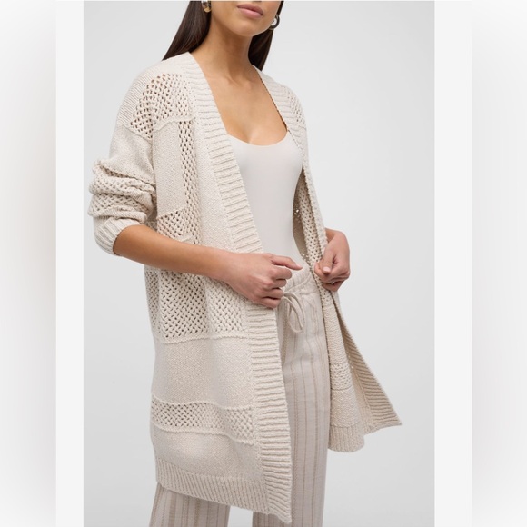 NWT | SPLENDID Rina Open-Knit Long Cardigan in Cream - Picture 14 of 14